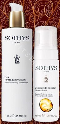 Набор Увлажнение и питание кожи тела Sothys Hydra-Nourishing Body Lotion + Shower Foam 400 + 150 мл