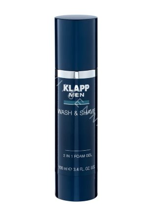 Гель для бритья и умывания Klapp Wash &amp; Shave 2 in 1 Foam Gel 100 мл