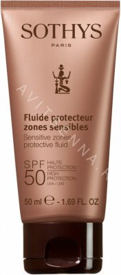 Флюид с SPF50 для лица и чувствительных зон тела Sothys Sensitive Zones Protective Fluid SPF50 50 мл