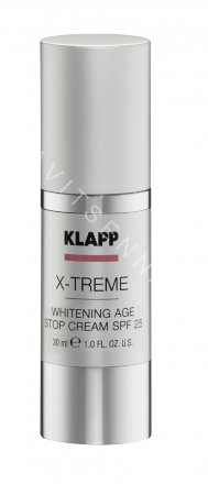 Отбеливающий защитный эйдж-стоп крем SPF25 Klapp X-TREME Whitening Age Stop SPF25 30 мл